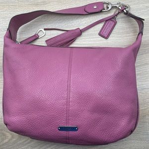COACH large shoulder bag- orchid color